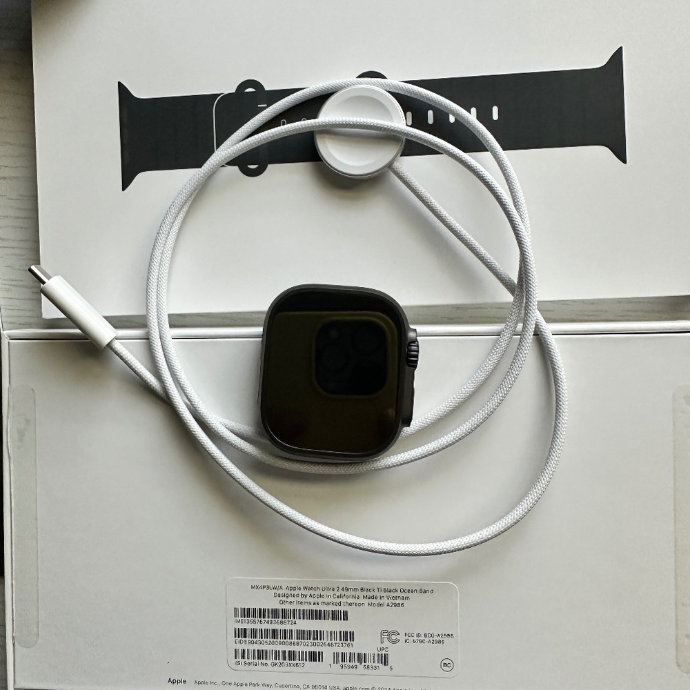 Apple Watch Ultra 2 black titanium. New open box.